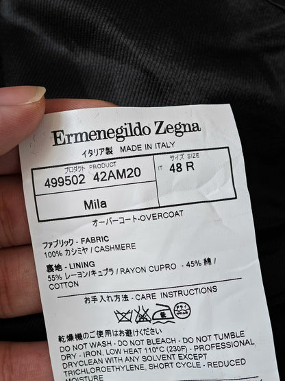 Zegna Black Cashmere Overcoat