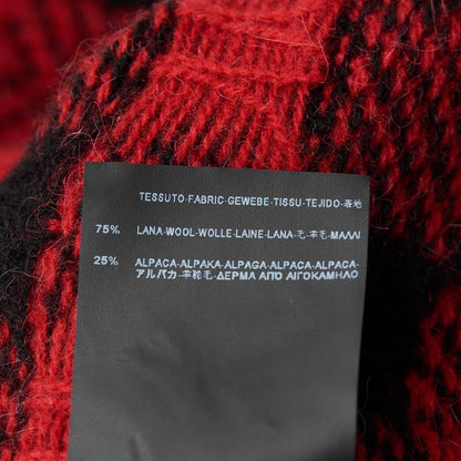 Saint Laurent Men's Checkered Mock Neck Sweater