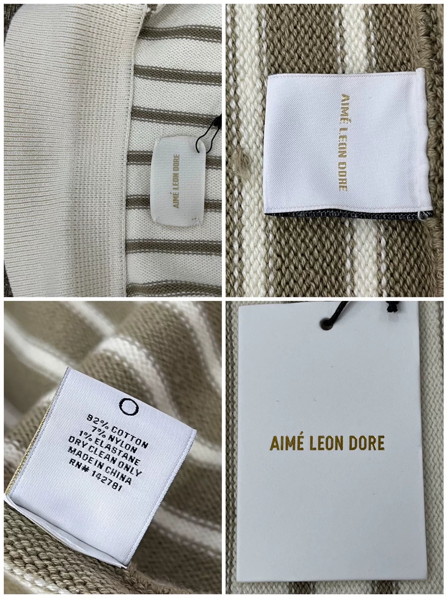 AIME LEON DORE Striped Knit Cardigan