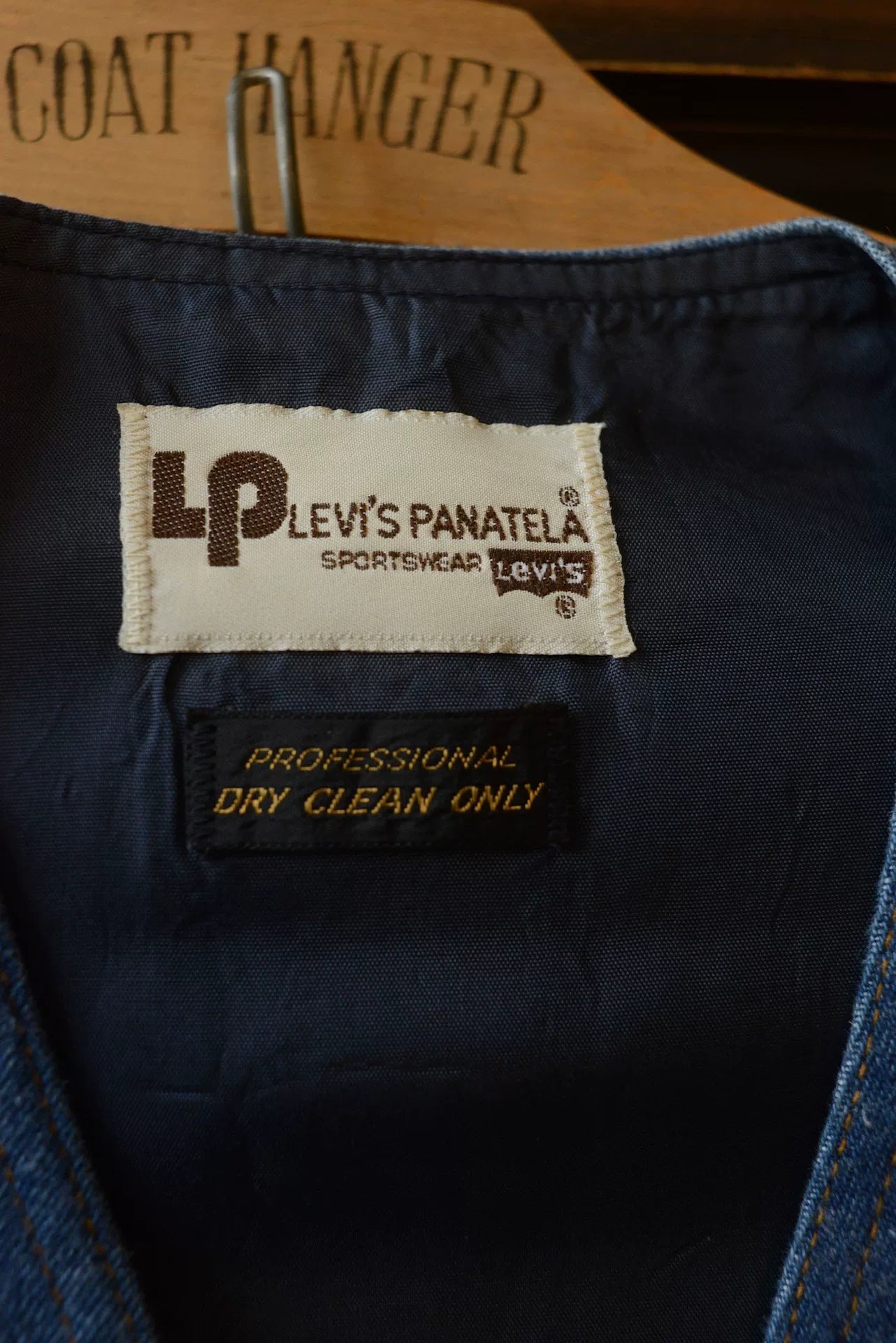 1970s Levis Panatela Denim Vest