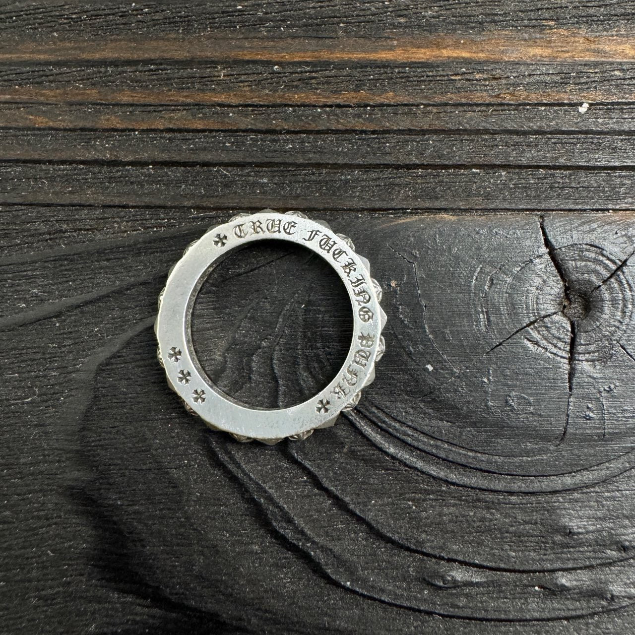 Chrome Hearts 925 Silver 3mm Rivet Ring