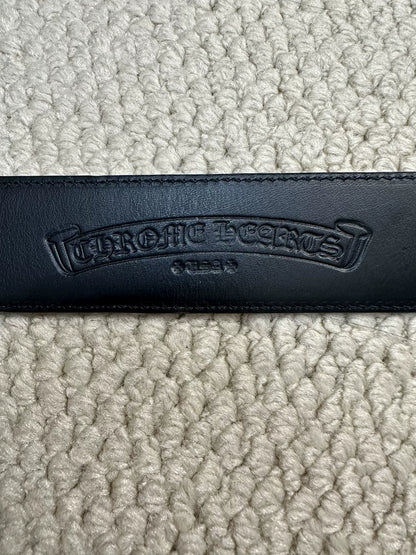 Chrome Hearts Classic Black Leather Belt 36