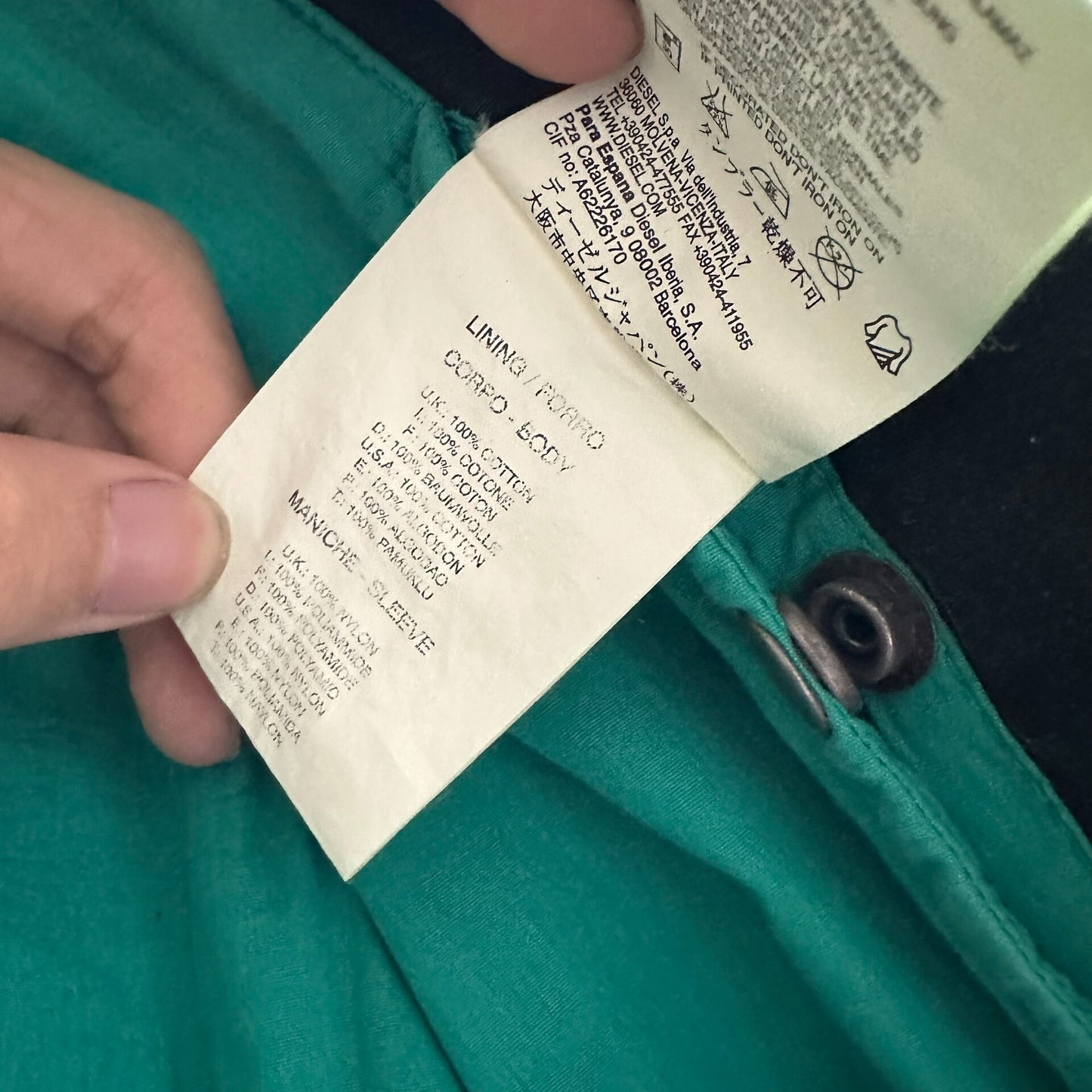 diesel vintage detachable zip jacket