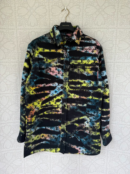 louis vuitton colorful denim jacket size L