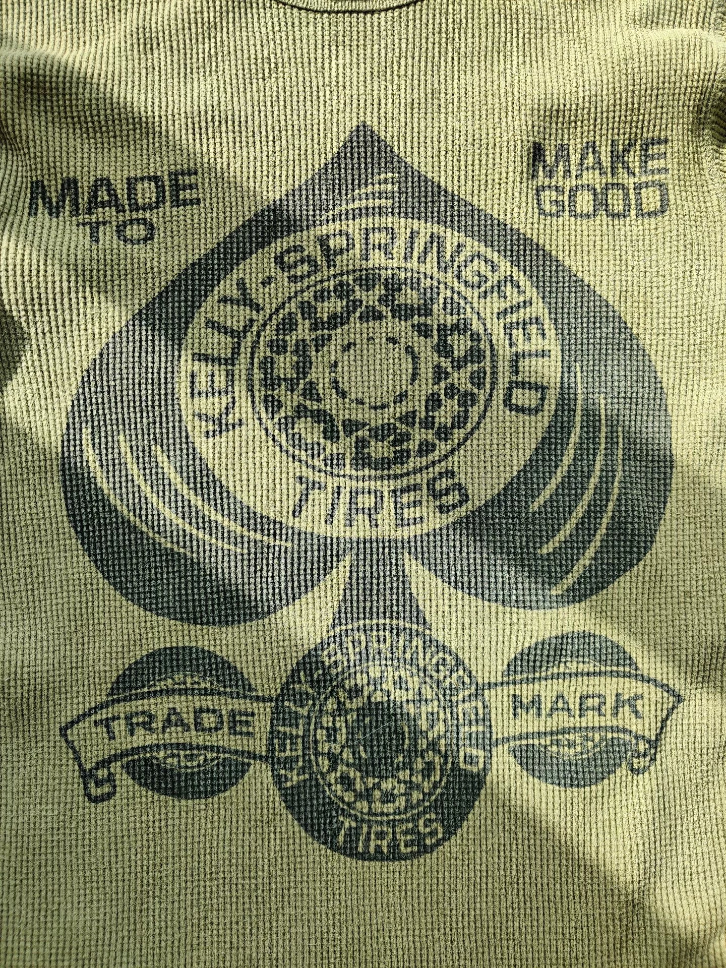 bootleggers waffle skull print long sleeve shirt