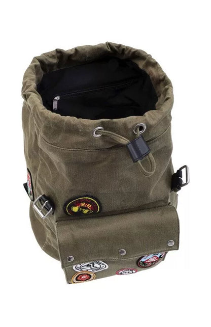 military green patch backpack from saint laurent