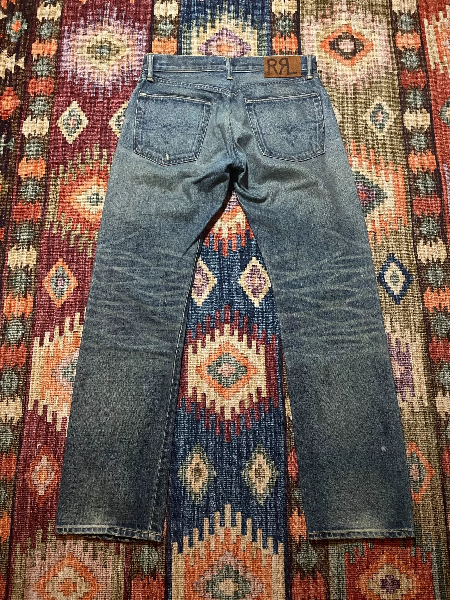 RRL Vintage Washed Distressed Jeans