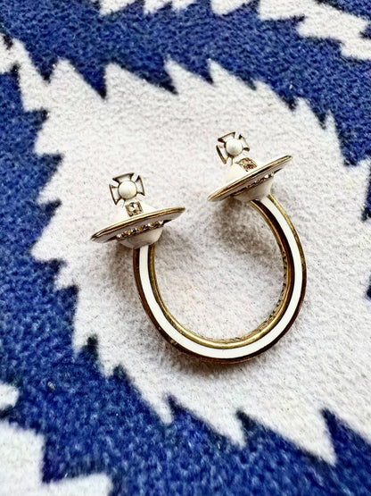 Vivienne Westwood Vintage White Saturn Ring