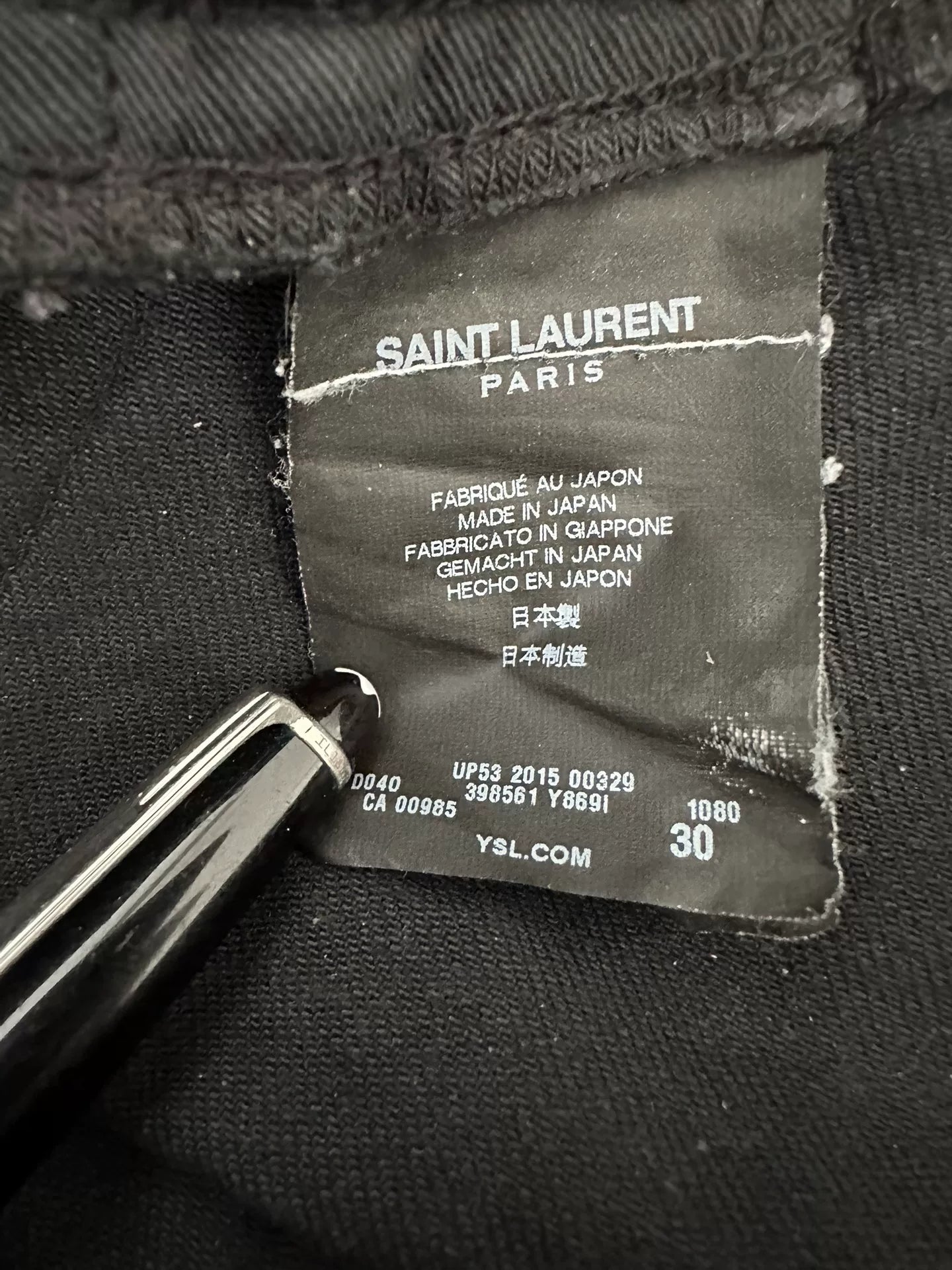 Saint Laurent SLP Black Distressed Jeans