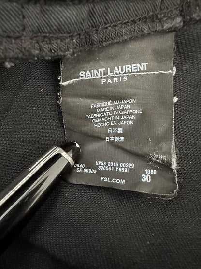 Saint Laurent SLP Black Distressed Jeans
