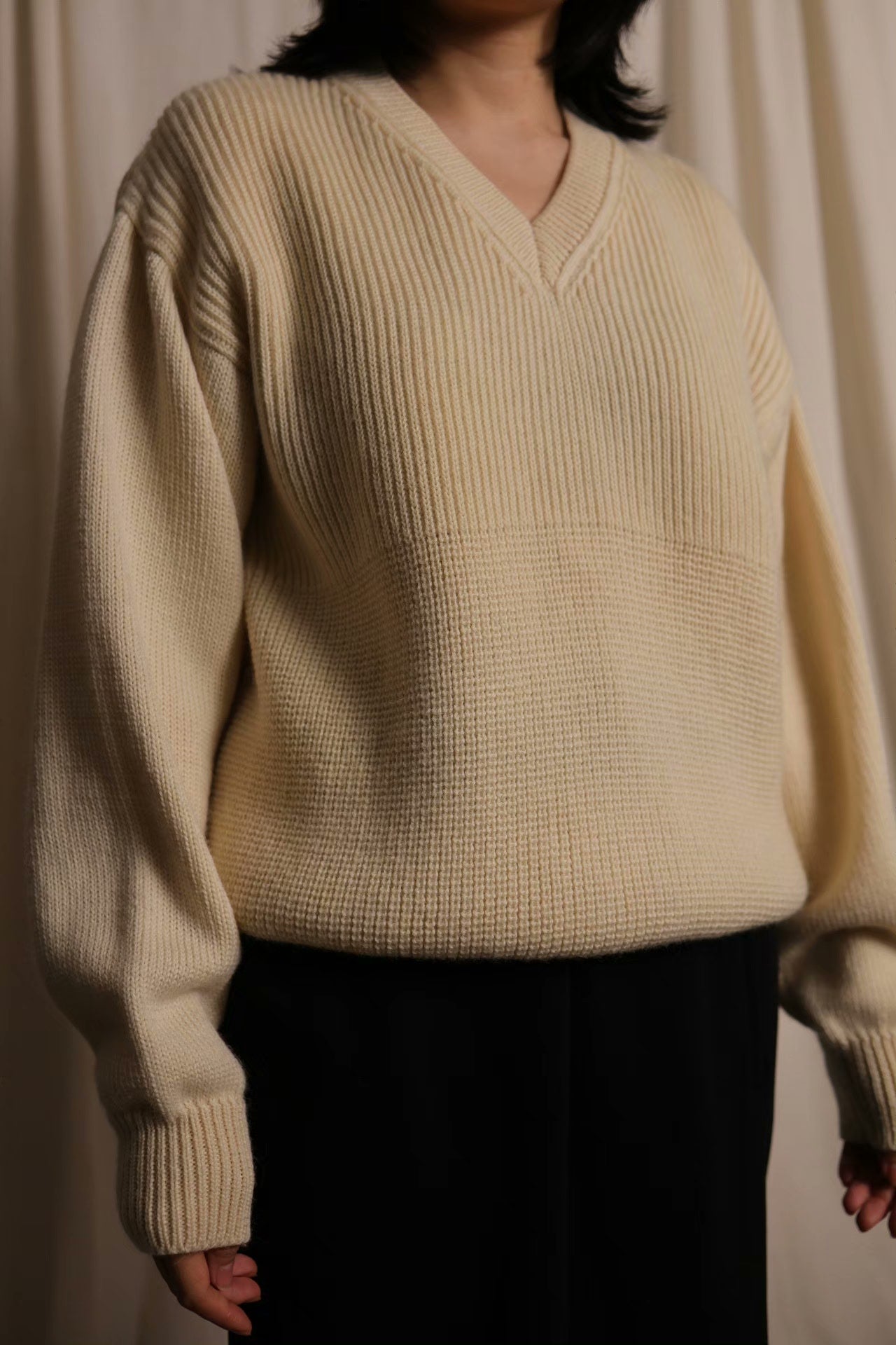 Y's by Yohji Yamamoto 1980s V-neck Sweater