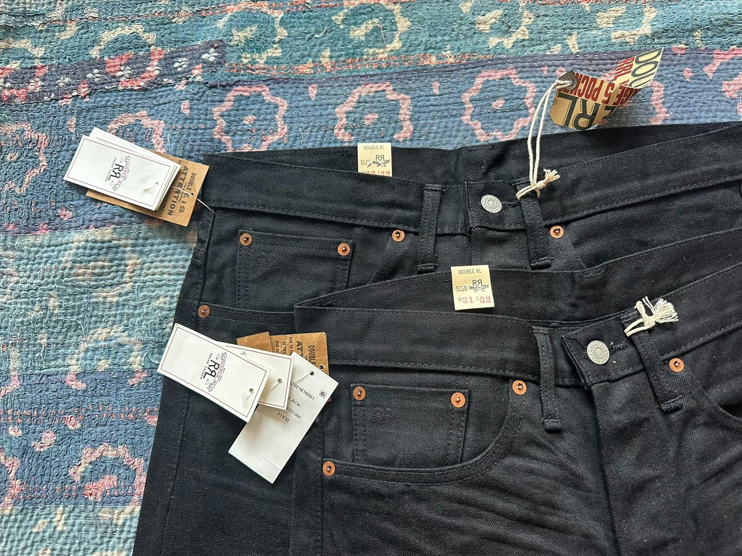 rrl ralph lauren washed vintage denim pants