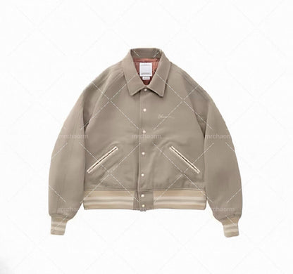visvim crestwood varsity jacket in green