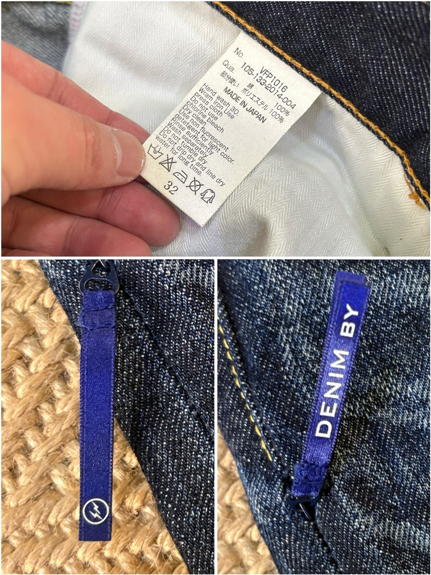 Denim by Vanquish & Fragment Washed Crop Jeans