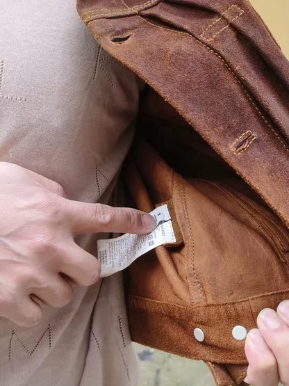 Visvim Brown Suede Button Jacket