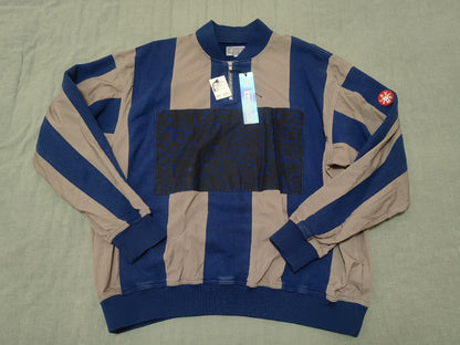 cavempt stripe half zip pullover sweatshirt