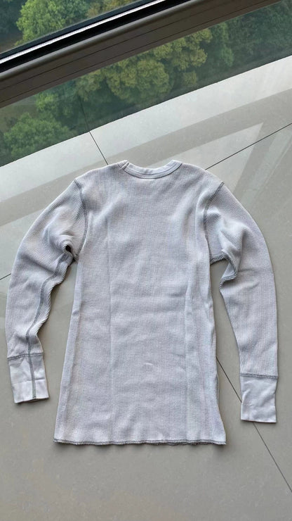 Bootleggers Waffle Knit Top in White