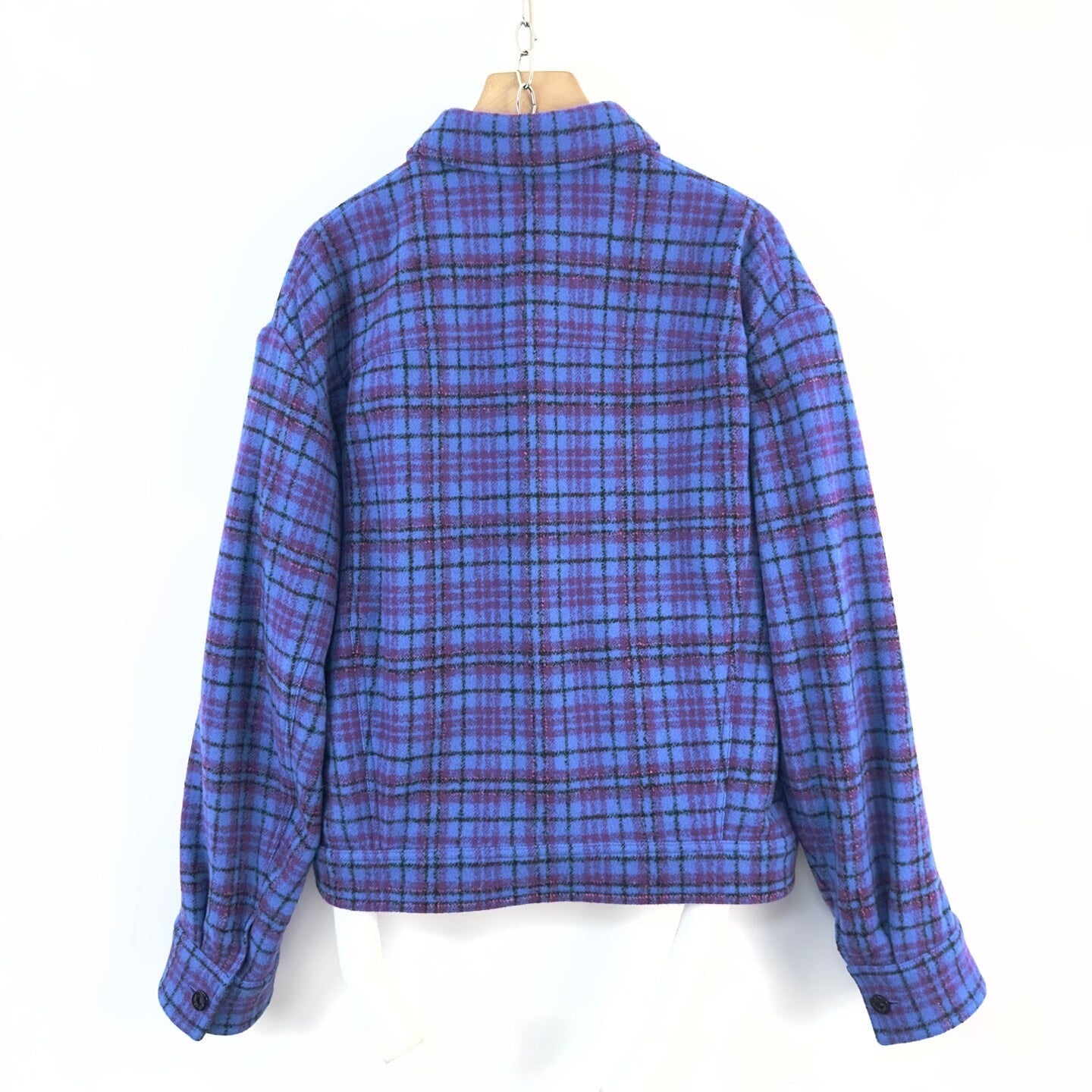 Louis Vuitton Blue Flannel Plaid Jacket 48