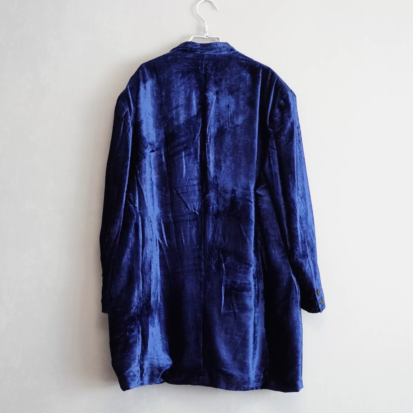 yohji yamamoto blue velvet jacket