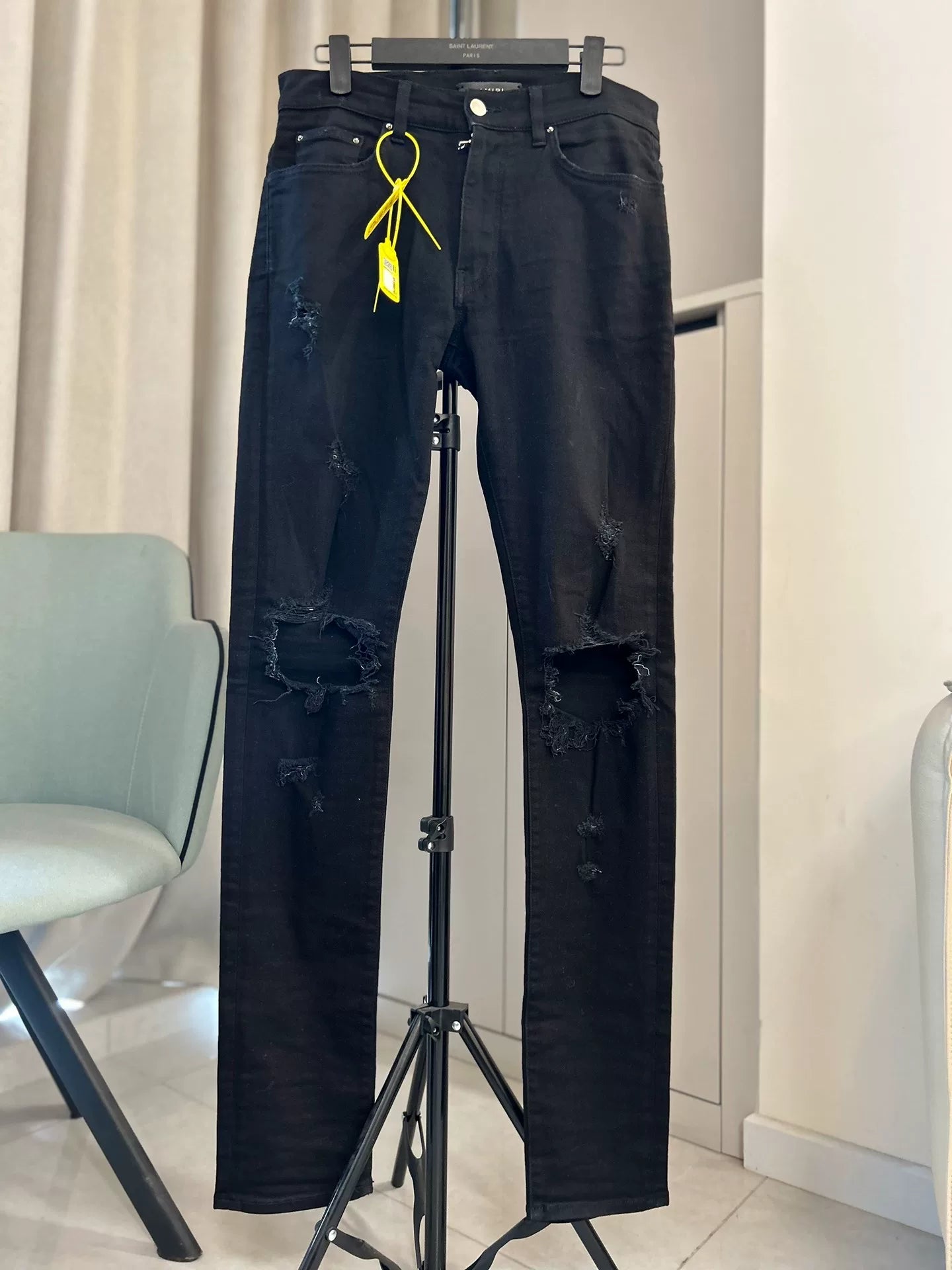 Amiri Distressed Black Denim Jeans