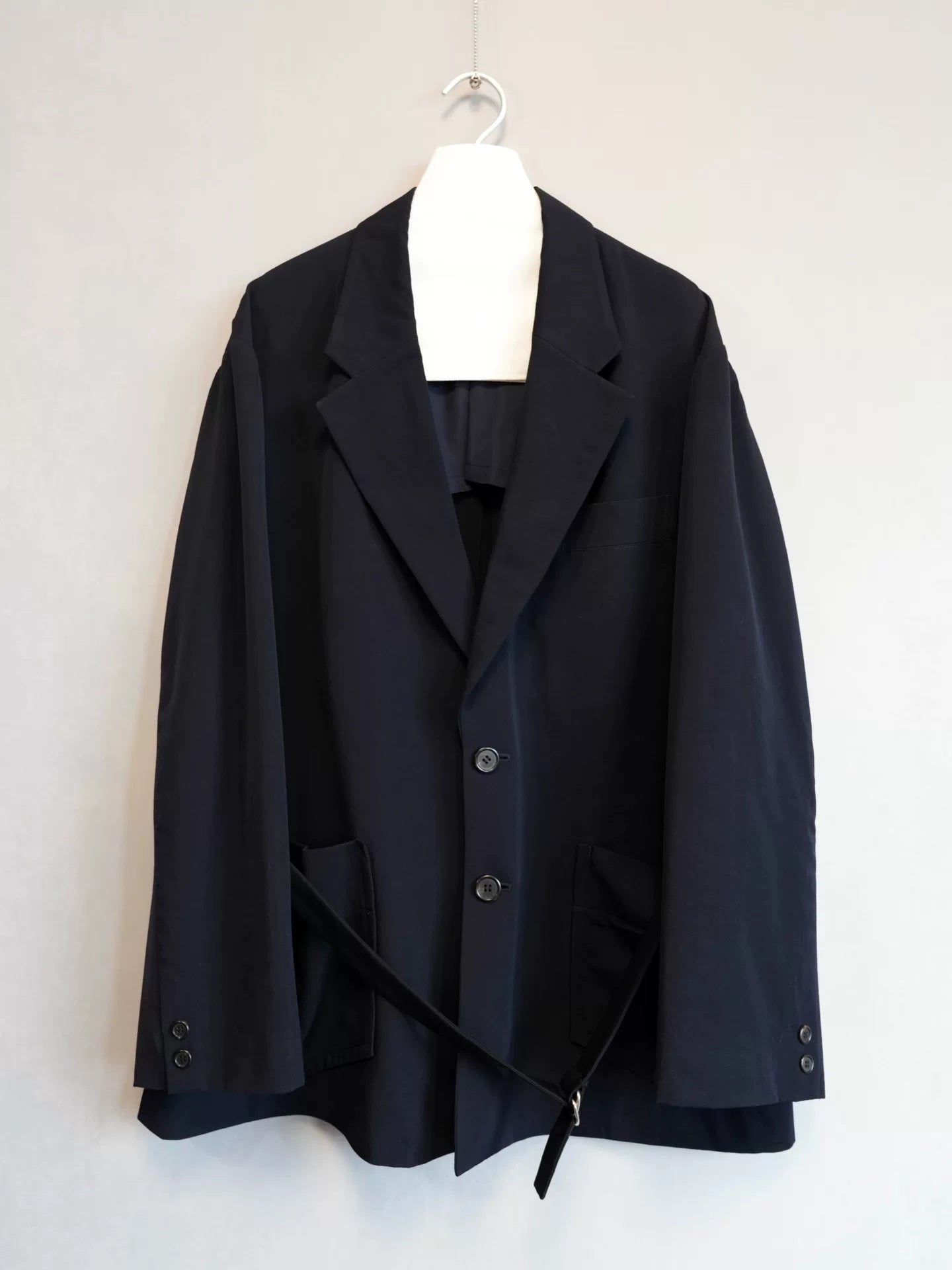Yohji Yamamoto Wool Jacket Navy Blue