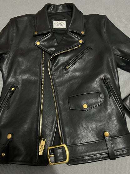 Custom Cowhide Leather Biker Jacket