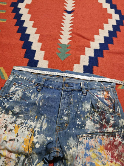 RRL Double Knee Paint Splatter Jeans