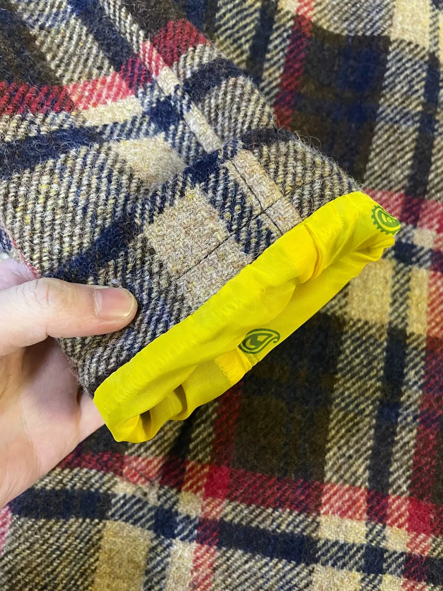 bape x harris tweed wool coat
