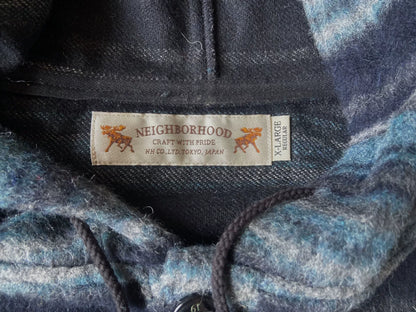 neighborhood embroidered wool hoodie sweatshirt