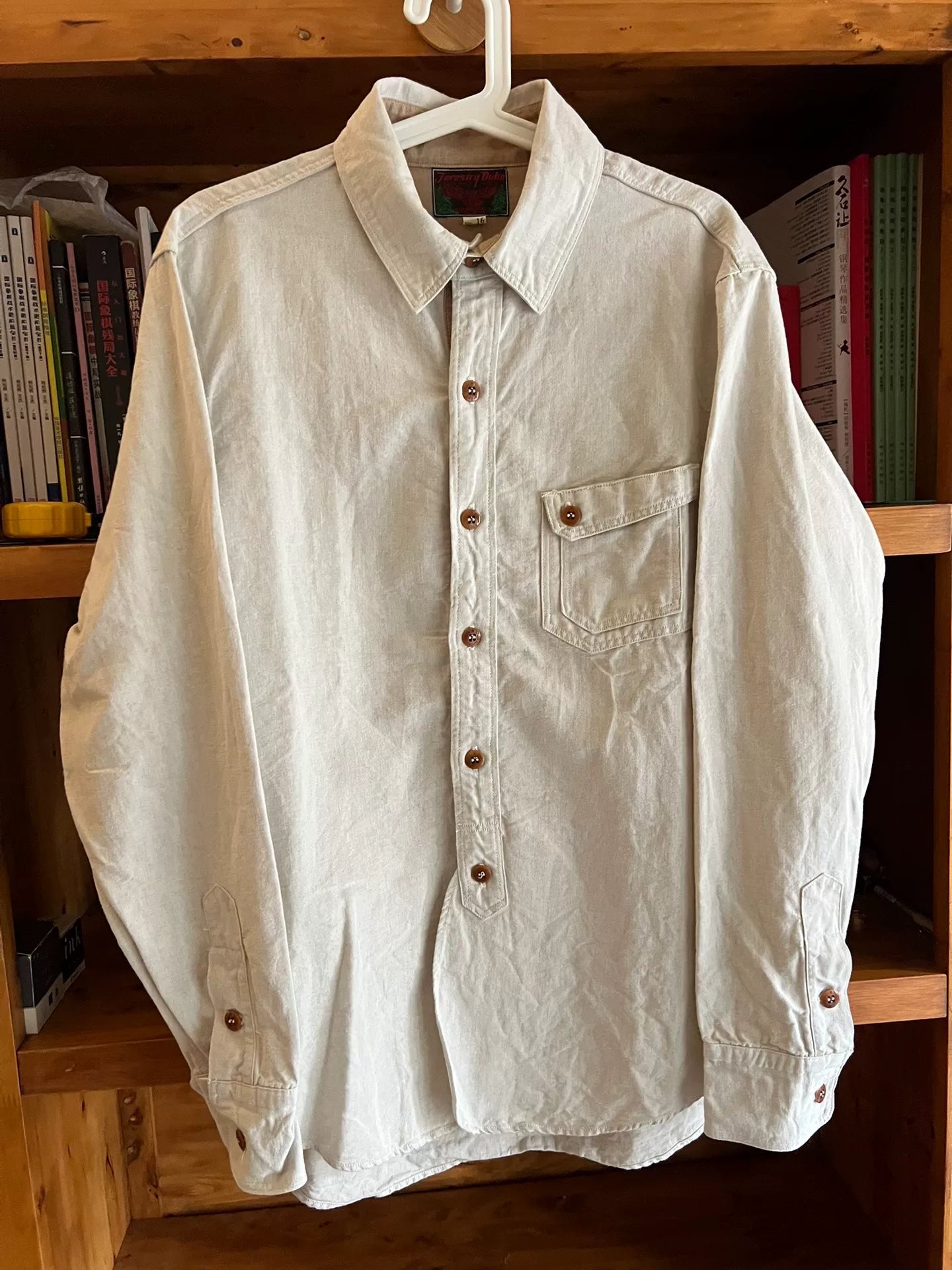 Freewheelers Work Shirt in Gray-White Color