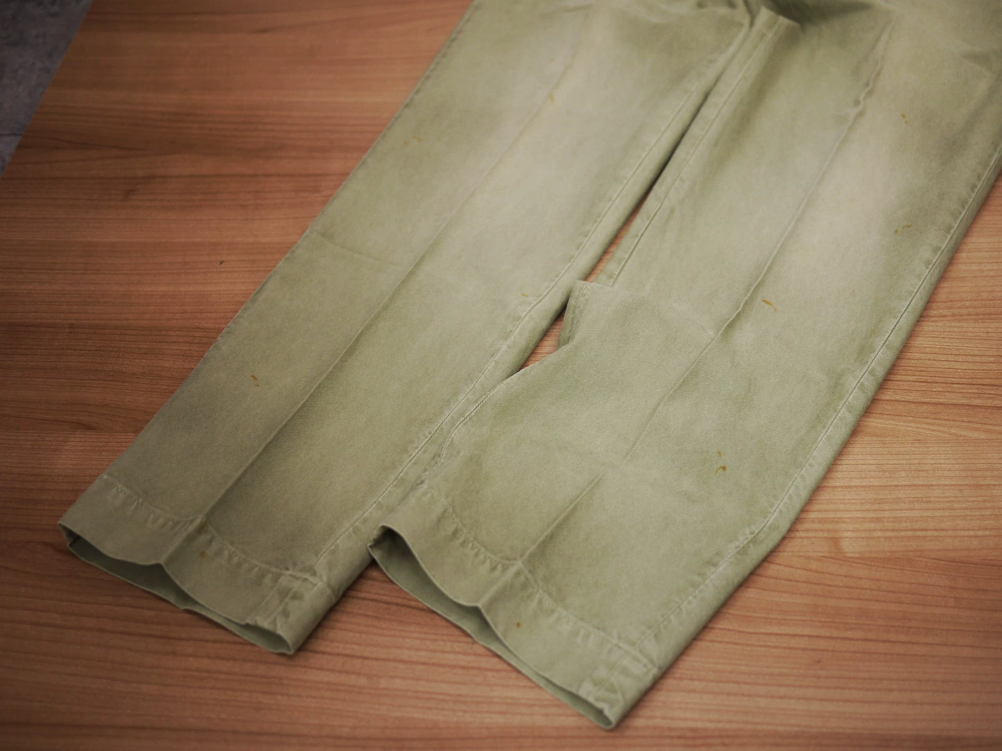 visvim chino pants damaged light green