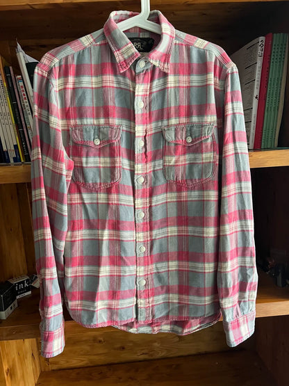 classic plaid double RL shirt for men