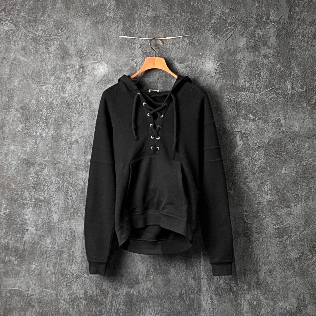 Saint Laurent Black Cotton Hoodie