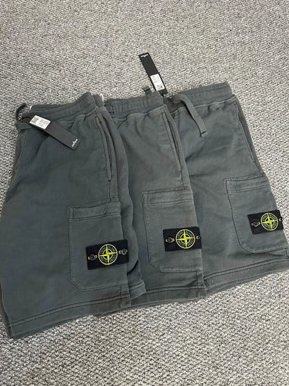 stone island summer shorts in dark gray