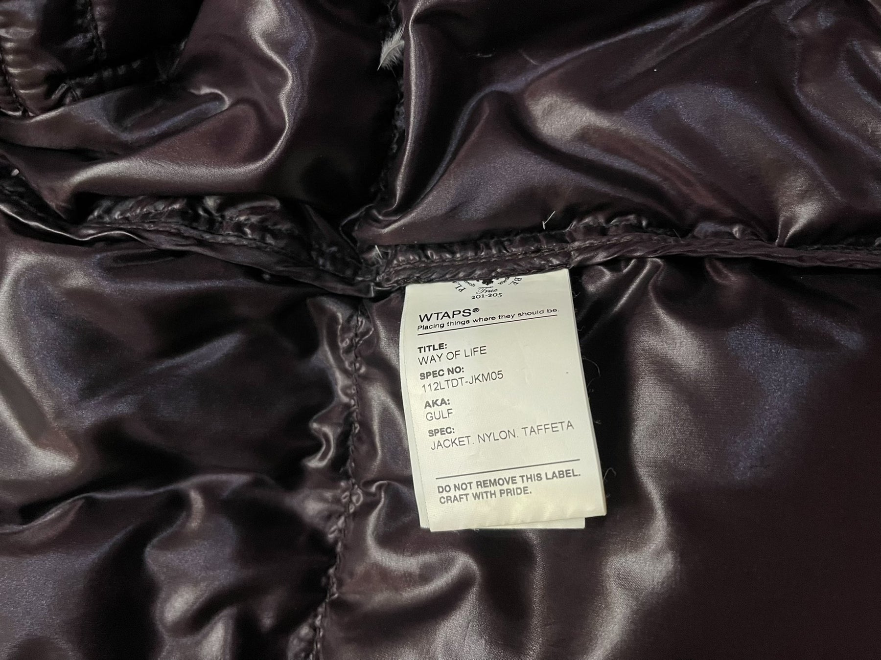 WTAPS Shawn Yue Style Down Jacket
