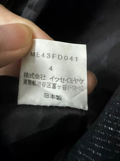 unique issey miyake black jacket with fringe