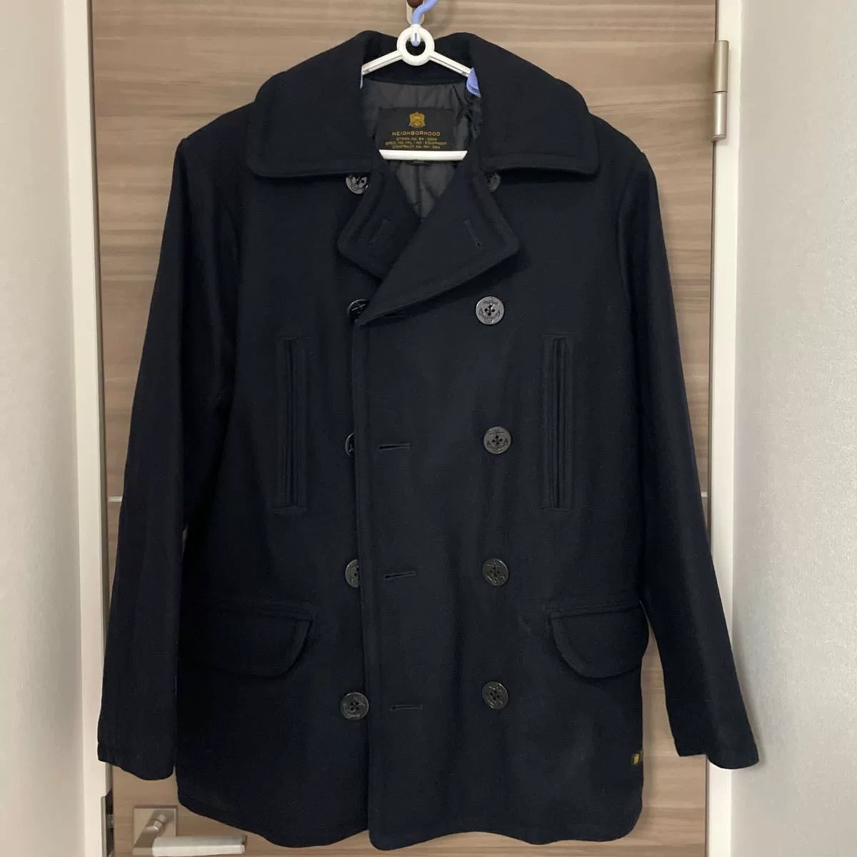 NEIGHBORHOOD P/WN-COAT Wool Double-Breasted Overcoat