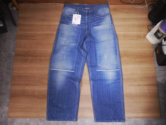 visvim carpenter pants damaged denim