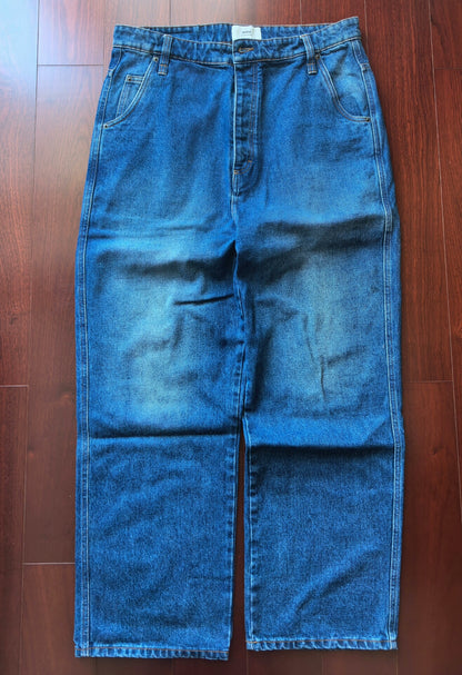 loose straight-leg denim pants by AMI
