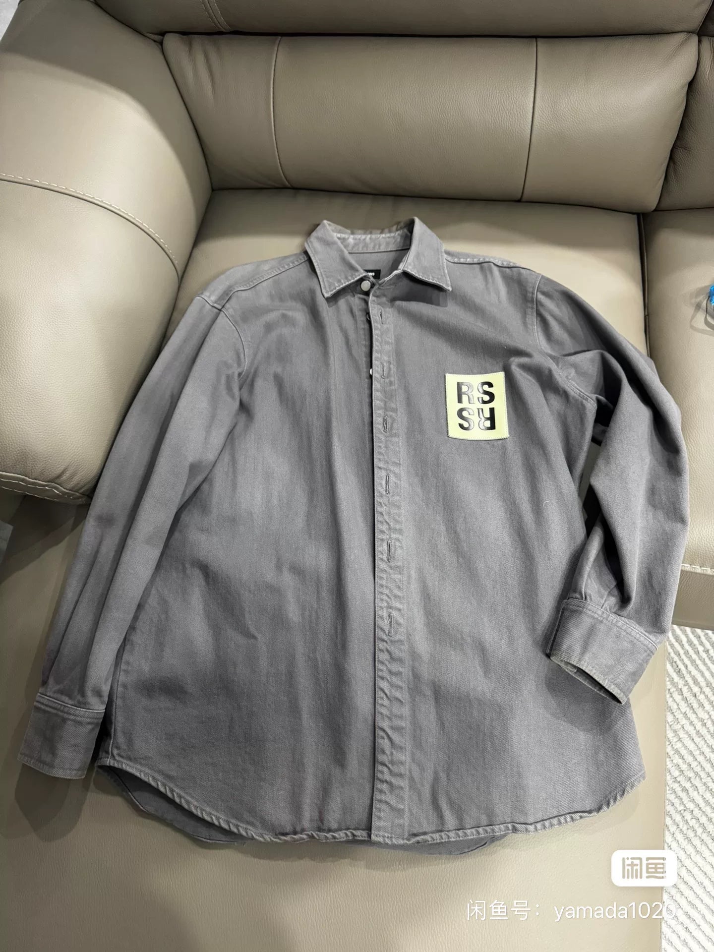 Raf Simons Gray Denim Shirt Jacket