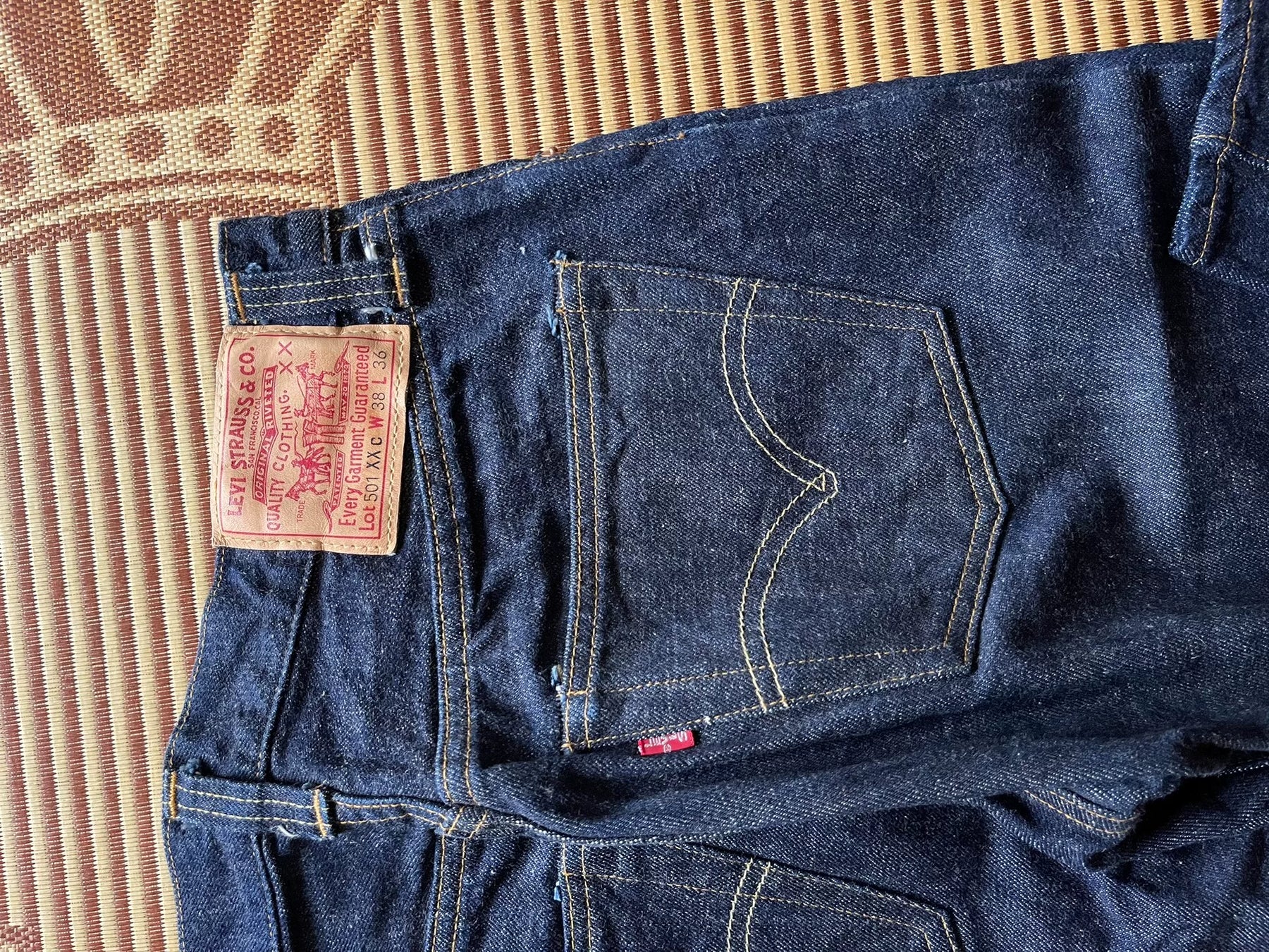 Levi's 501xx Raw Denim Jeans
