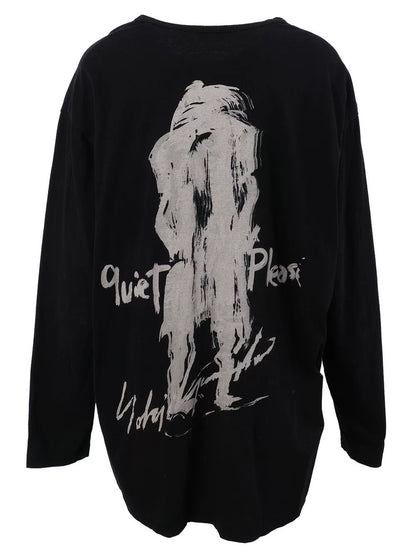 YOHJI YAMAMOTO Printed Long Sleeve Top
