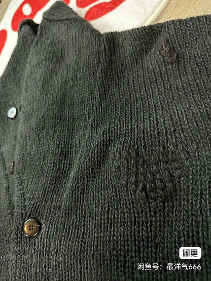 visvim hand knit cardigan with unique patterns