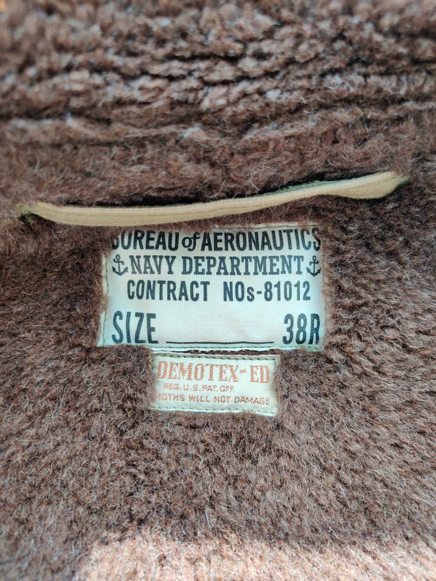 oversized u.s. navy deck jacket in beige