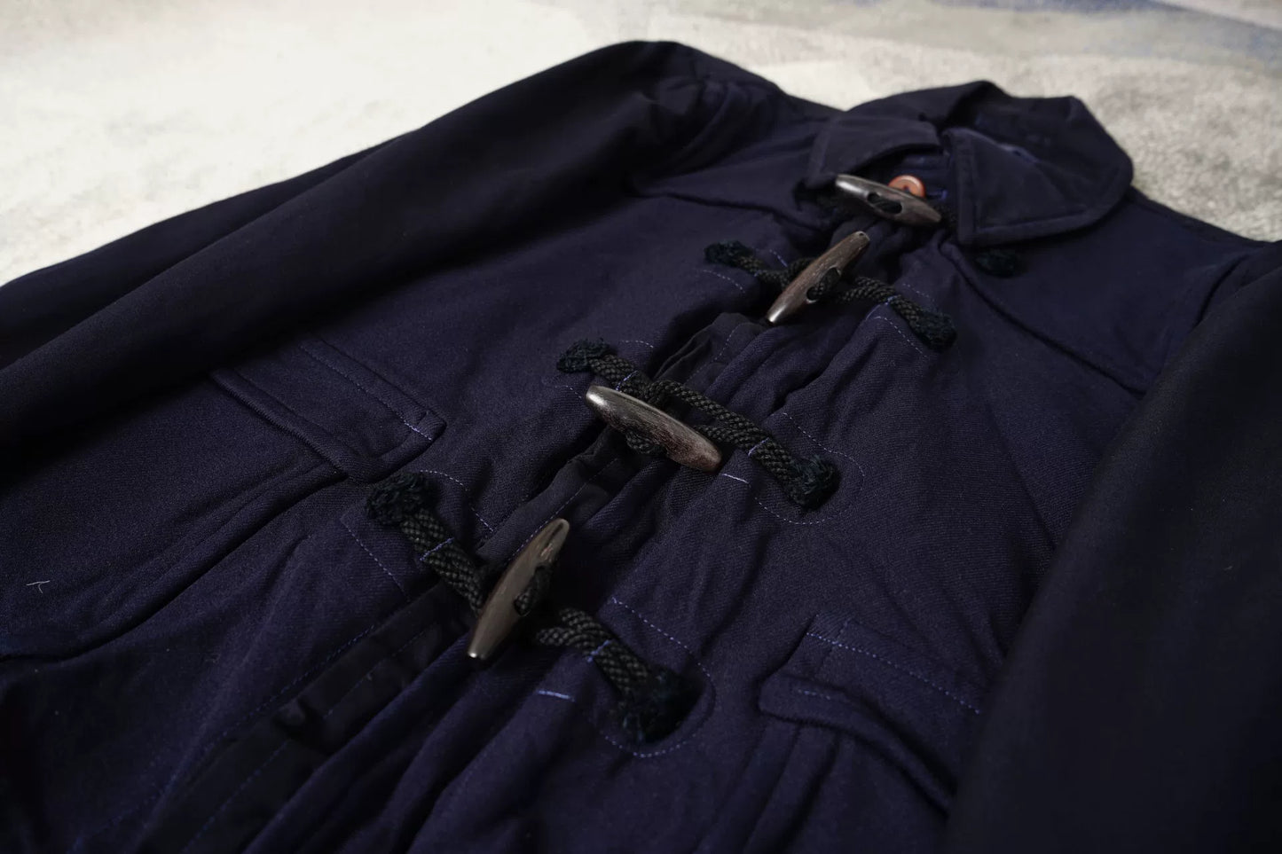 Comme des Garçons Pleated Front Claw Button Coat