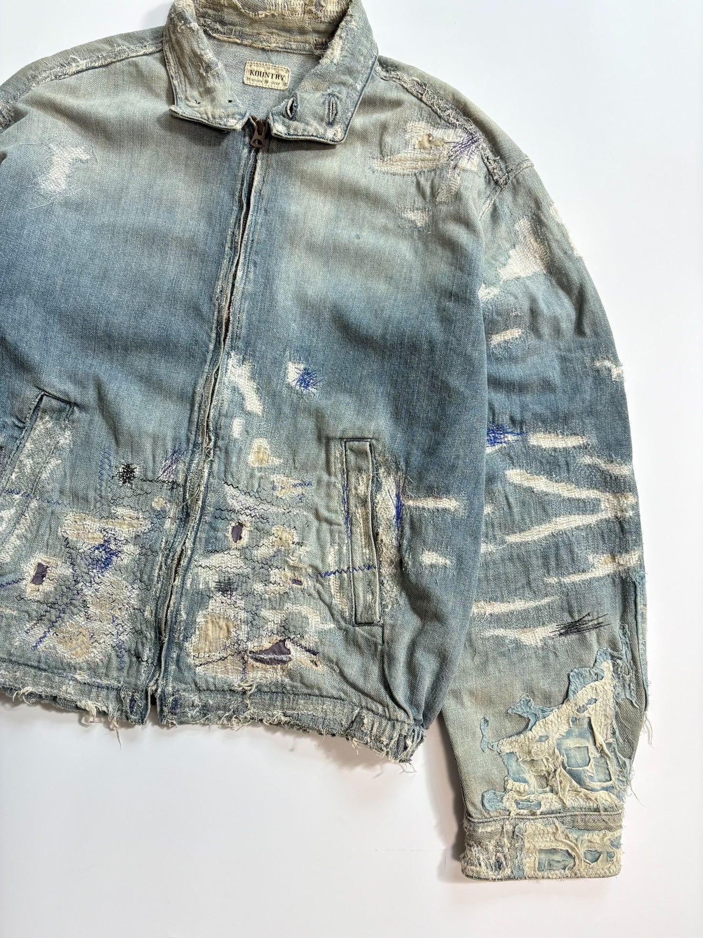 KAPITAL BORO Distressed Denim Jacket