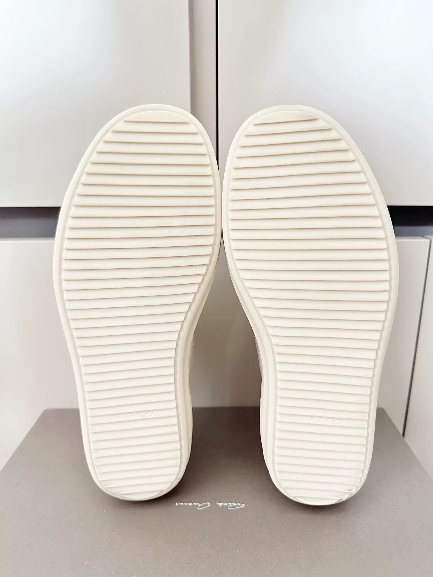 Rick Owens Shiny White Vans Style Shoes
