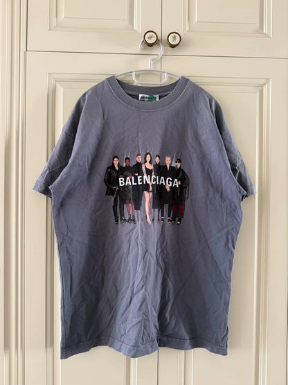 balenciaga short sleeve graphic t-shirt size s