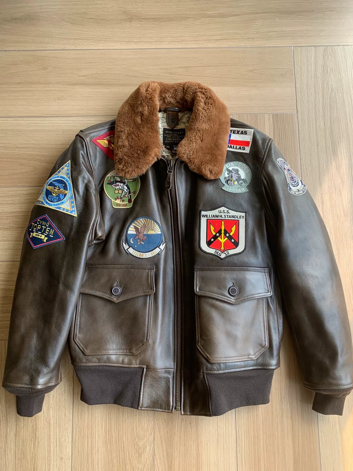 Cockpit USA G1 Vintage Shearling Flight Jacket