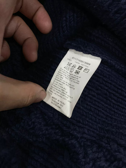 Visvim Navy Cable-Knit Cardigan